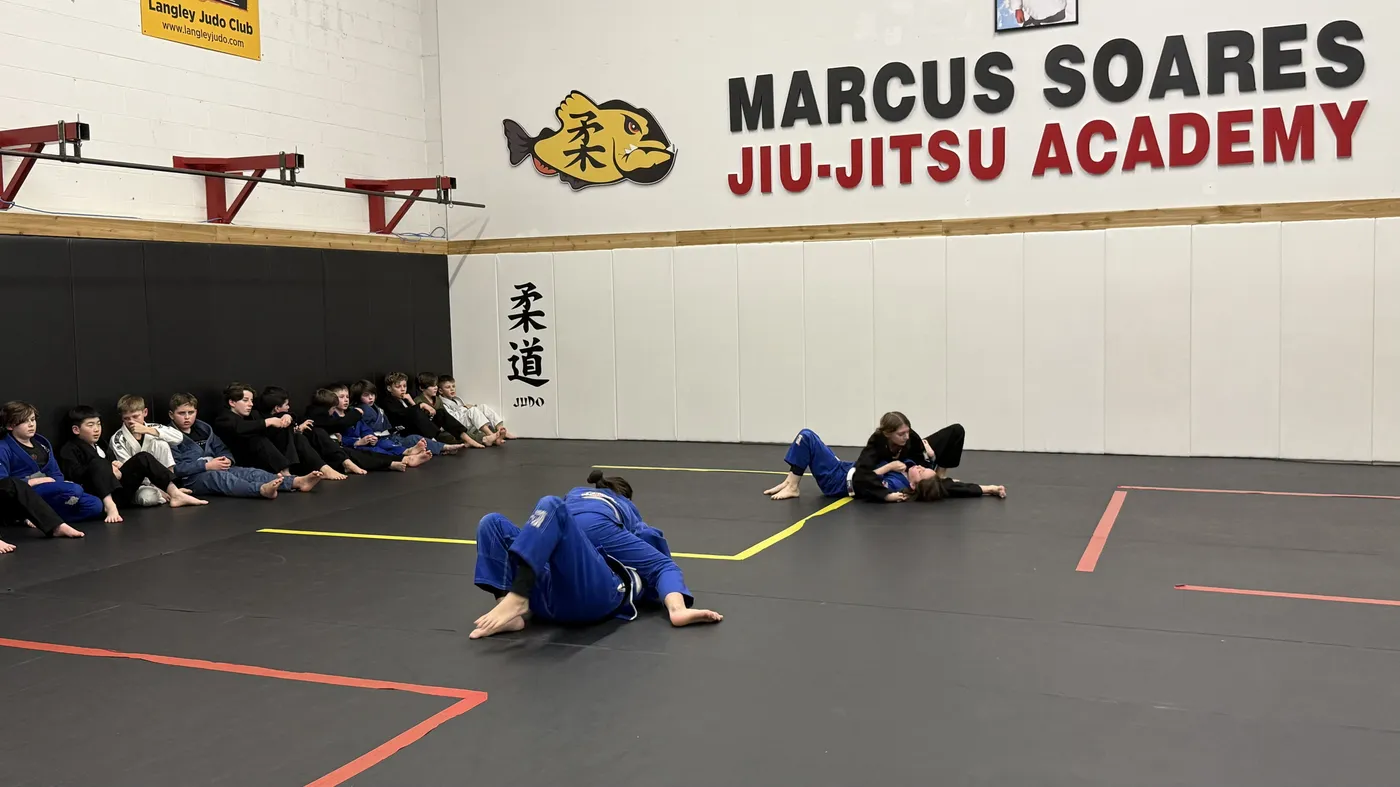 Young students watching a demonstration during a kids class in Langley