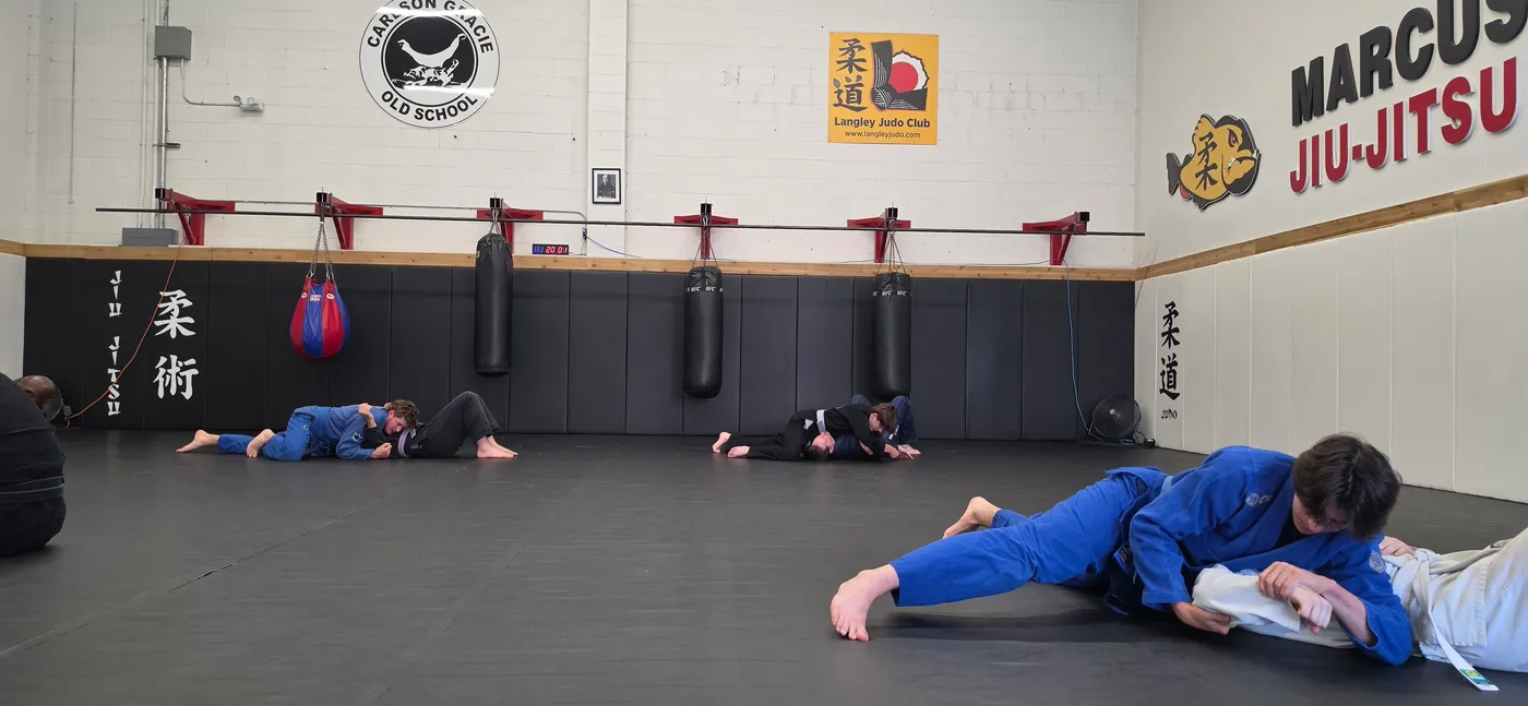 Adults drilling techniques on the Langley mats